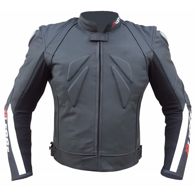 Giacca da MOTO in pelle uomo, regolabile, Technical Racing, completo di  Protezioni CE