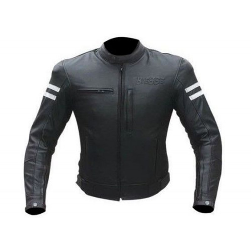 Giacca in pelle marrone da moto con protezioni da uomo art: GHOSTMARRONE  PREXPORT