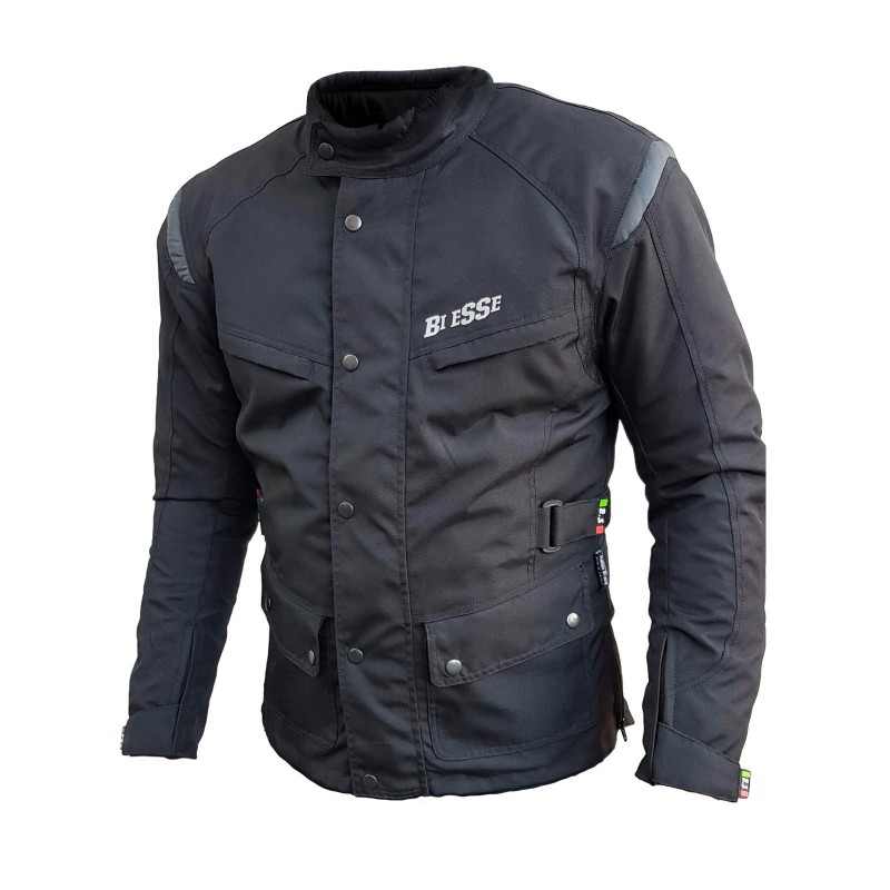 Giubbotto Bi Esse da moto in cordura, tessuto impermeabile, fodera termica  rimovibile