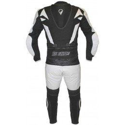 Tuta moto Antras divisibile bianco nero RETRO
