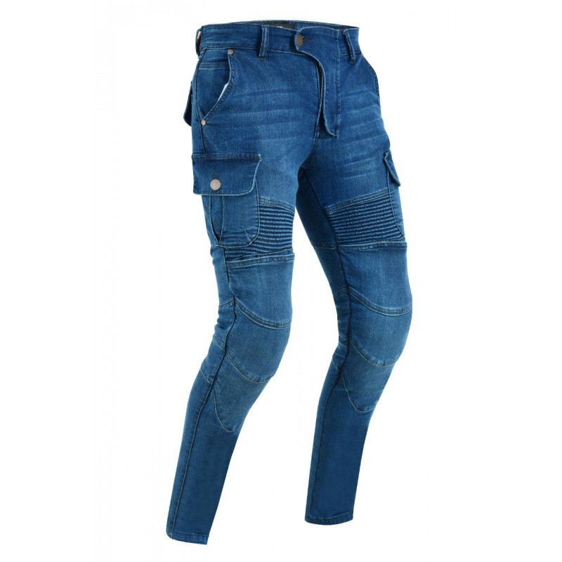 Jeans Moto Slim Cargo Con Protezioni CE Tessuto Armid Fiber BI ESSE